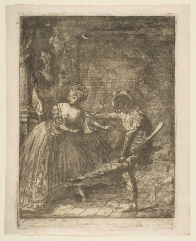 Le Theatre Italien by Gabriel de Saint Aubin