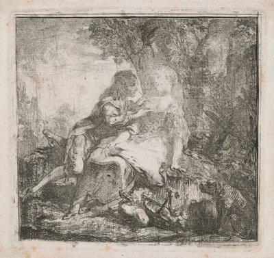 The Two Lovers by Gabriel de Saint Aubin