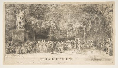 Scene in the Tuileries: The Chairs by Gabriel de Saint Aubin