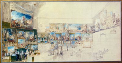 The Salon of 1767 by Gabriel de Saint Aubin