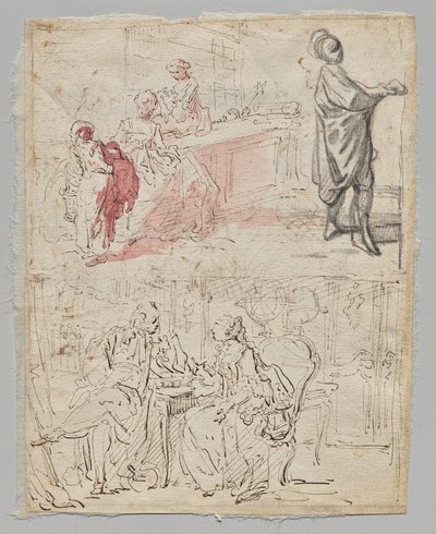 Theatre Scene by Gabriel de Saint Aubin