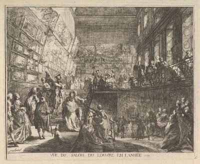 View of the Salon du Louvre in the Year 1753 by Gabriel de Saint Aubin