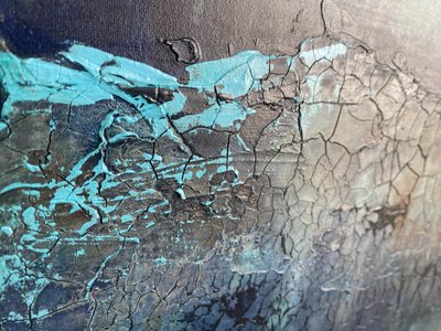 Abstract Cracked Blue by Gabriela Aleksandra Szuba