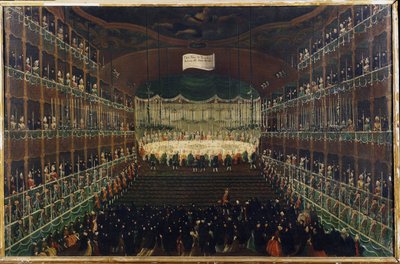A Meal at the San Benedetto Theatre - Reception in Honor of the Princes of the North by Gabriele Bella