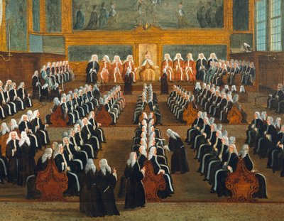 Council of Pregadi, oil on canvas by Gabriele Bella