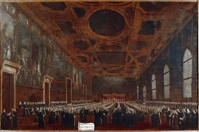 First Audience of the Doge of Venice before the Grand Council by Gabriele Bella