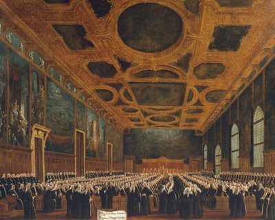 Hall of Great Council in Ducal Palace by Gabriele Bella