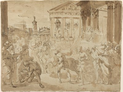 A Triumphal Procession in Ancient Rome by Gaetano Gandolfi