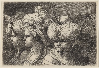 Six Heads, a Turk in Front by Gaetano Gandolfi