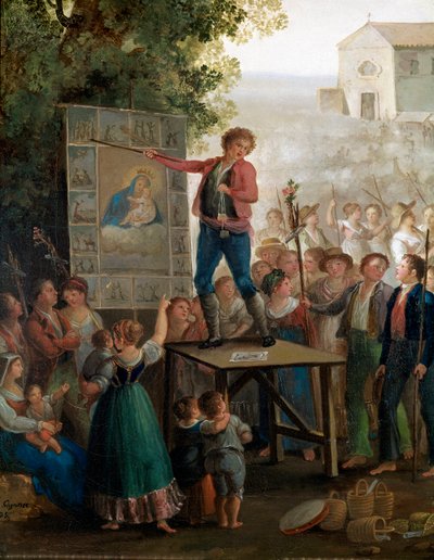 A Street Artist Singing the Miracles of the Virgin at the Feast of the Madonna dell