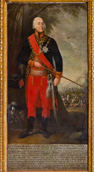 Alessandro Filangeri, Lieutenant of the King by Gaetano Mangano