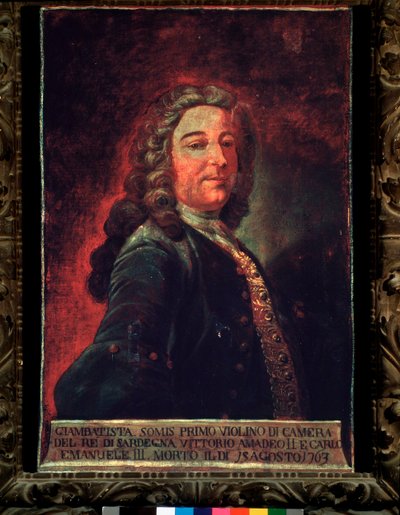 Portrait of Giambattista Somis, Italian Composer and Violinist by Gaetano Ottani