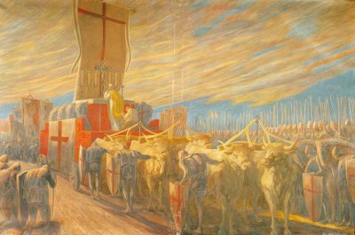 The Battle of Legnano: The Prayer Before the Battle by Gaetano Previati