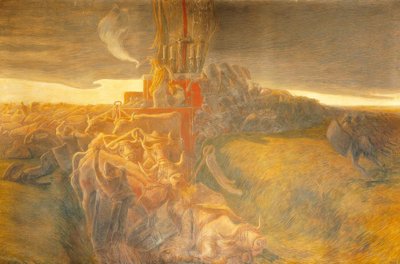 The Battle of Legnano: The Defense of the Carroccio by Gaetano Previati