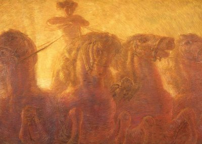 The Chariot of the Sun or Triumph of Commerce, 1907 by Gaetano Previati
