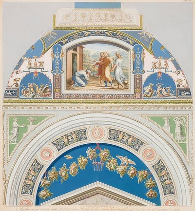 Lunette and Vault Field with Abraham and the Three Angels by Gaetano Savorelli
