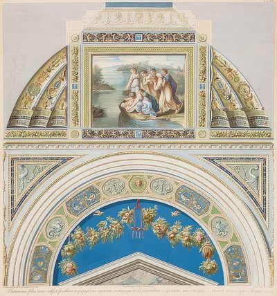 Lunette and Vault Field with Finding of Moses by Gaetano Savorelli