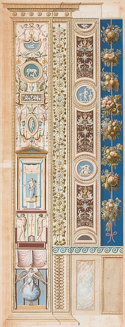 Pilaster Loggia IV (Decoration, in which the Genius of Fame sits) by Gaetano Savorelli