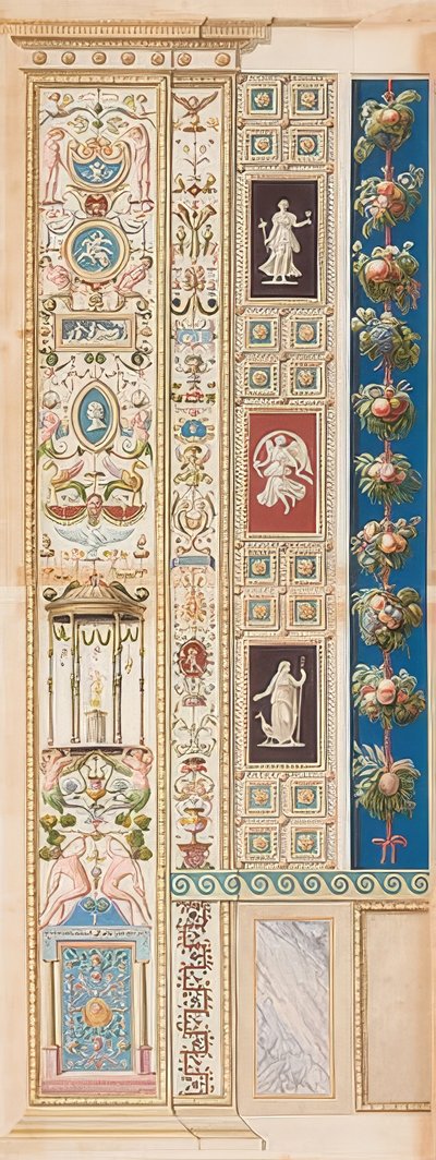 Pilaster Loggia XIII (Decoration with a Temple of Diana in the Center) by Gaetano Savorelli