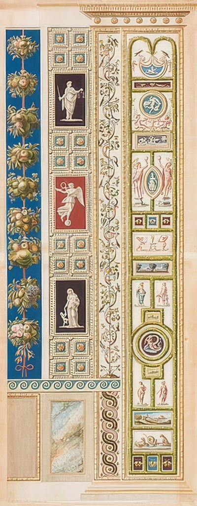 Pilaster Loggia XIII (Decoration with Landscapes and Hunting Scenes) by Gaetano Savorelli