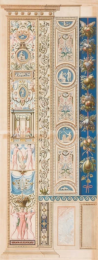 Pilaster Loggia X (Decoration Supported by a Group) by Gaetano Savorelli
