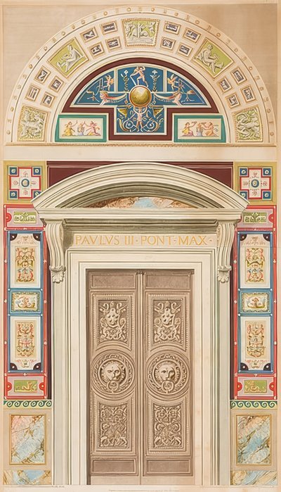 Door, Framing and Lunette of Loggia I by Gaetano Savorelli