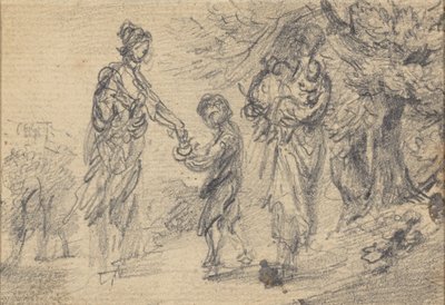Landscape with Two Women and Child by Gainsborough Dupont