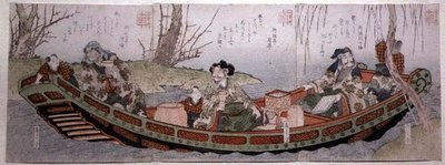Sendai Group Triptych: Three Heroes of the Kingdom of Shu by Gakutei Harunobu
