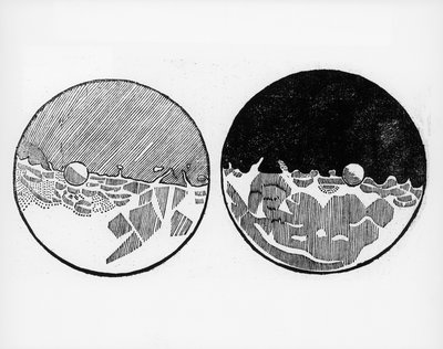 Sketch of the Moon by Galileo Galilei by Galileo Galilei