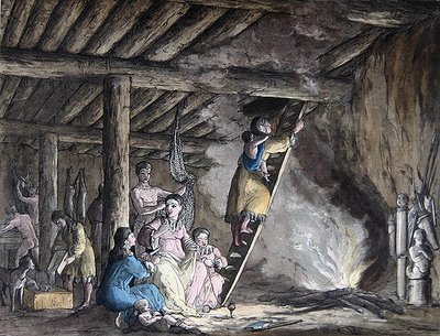 Interior of a Yurt in Kamchatka, illustration from 