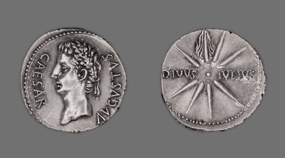 Denarius portraying Emperor Augustus, 19-18 BC by Gallo Roman