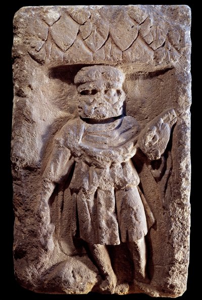 Gallo-Roman Art: Tricephal Deities or Mercury with Three Heads by Gallo Roman