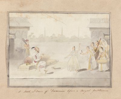 A Notch, or Dance of Dommies before a Moghul Gentleman by Gangaram Chintaman Tambat