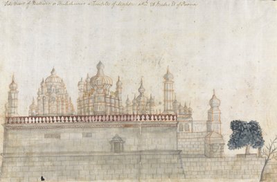 Side View of Bulliter or Bulishwur, a Temple of Mahdew by Gangaram Chintaman Tambat