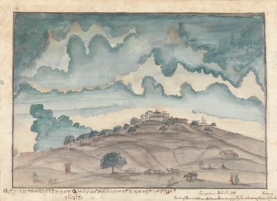 View of Parbati, a Hill near Poona Occupied by Temples Frequented by the Peshwa by Gangaram Chintaman Tambat