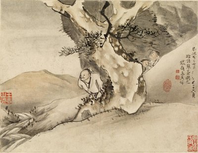 Man Walking by a Tree by Gao Qipei