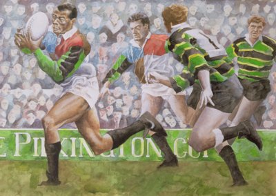 Rugby Match: Harlequins v Northampton, 1992 by Gareth Lloyd Ball