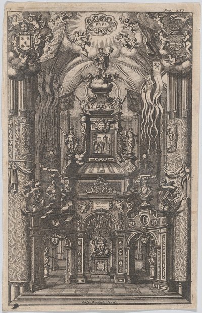 Catafalque for Ferdinand, from an unidentified book, ca. 1660-95 by Gaspar Bouttats