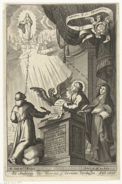 The Virgin Mary Assumed into Heaven from Historia Divina y Vida de la Virgen Maria by Gaspar Bouttats