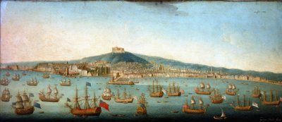 View of the bay of Naples with Admiral Byng