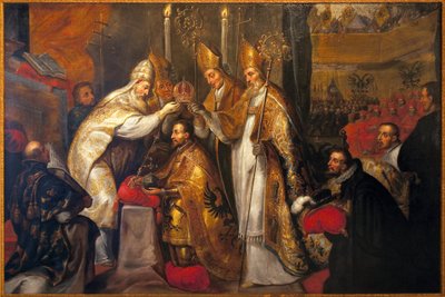 Coronation of Emperor Charles V in Bologna by Pope Clement VII by Gaspar De Crayer