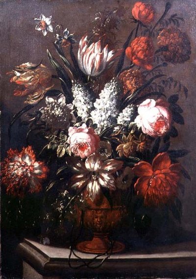 Still Life of Tulips, Peonies, Daffodils and Other Flowers by Gaspar Pieter II Verbruggen