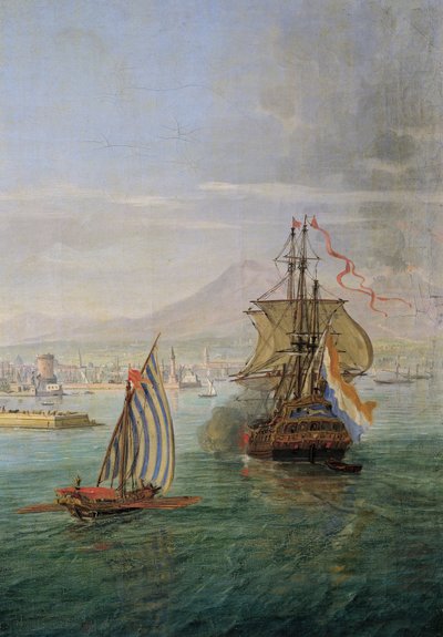 View of Naples from the Sea (detail) by Gaspar van Wittel