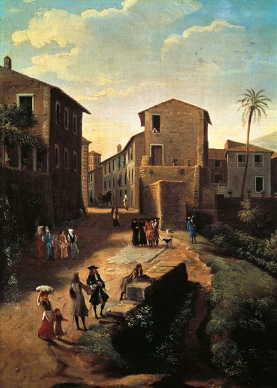 View of Tivoli, by Gaspar van Wittel (1652 or 1653-1736) (Detail) by Gaspar van Wittel
