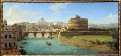 View of the Castle of Saint Angelo in Rome by Gaspar van Wittel