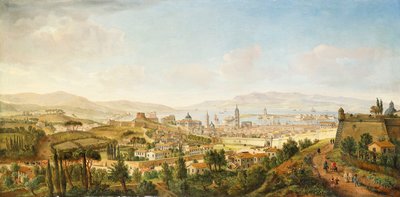A Panoramic View of Messina, Sicily by Gaspar van Wittel
