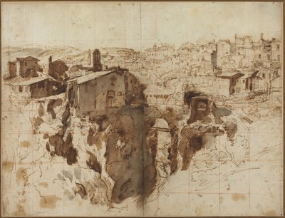 The Waterfall and Town of Tivoli by Gaspar van Wittel