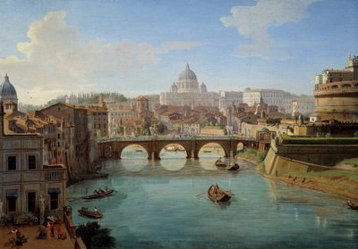 View of the Basilica of St. Peter in Rome (detail) by Gaspar van Wittel