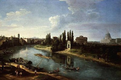View of the River Tiber in Rome, from the north by Gaspar van Wittel