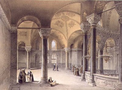 Haghia Sophia, plate 14: the Oriental Gallery by Gaspard (after) Fossati